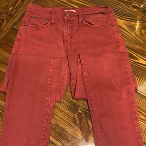 B Jewel Skinny Jeans (faded Burgundy)